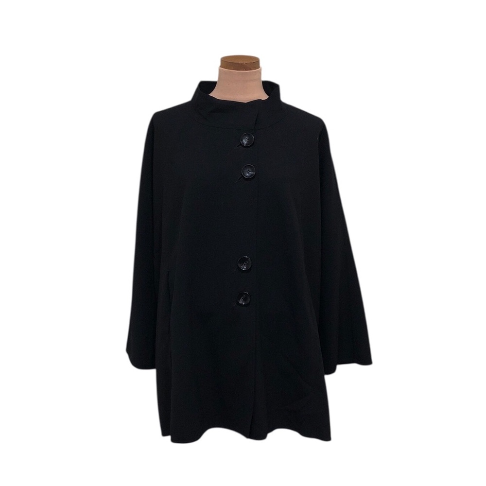 Michael Boris Jacket One Size Black Wool Oversized Fit